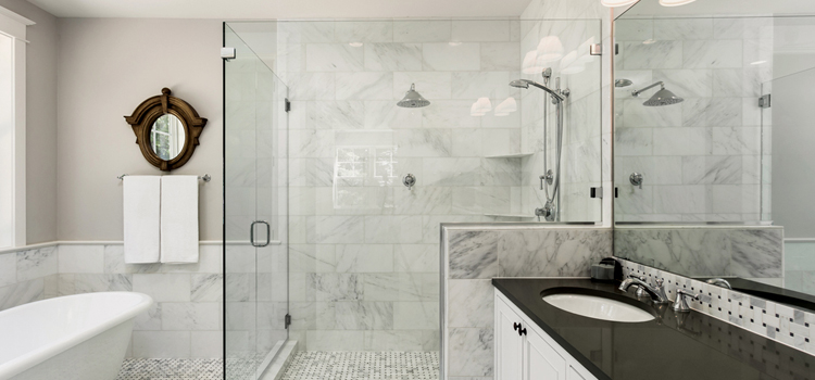 bathroom shower door installation in Whittier